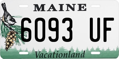 ME license plate 6093UF