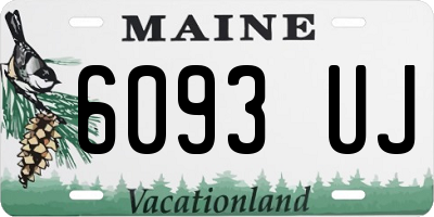 ME license plate 6093UJ