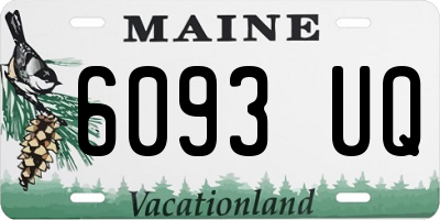 ME license plate 6093UQ