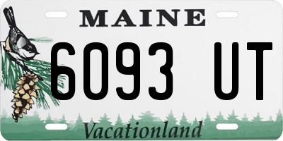 ME license plate 6093UT