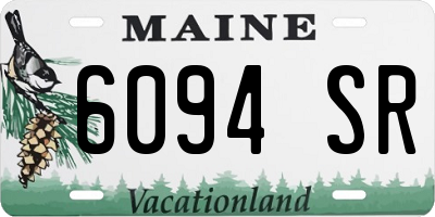 ME license plate 6094SR