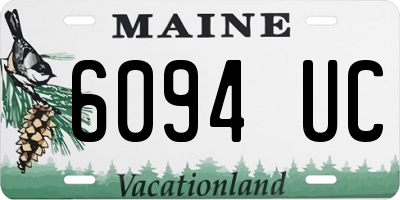 ME license plate 6094UC