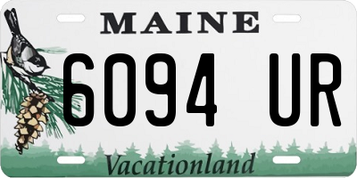 ME license plate 6094UR