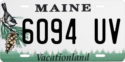 ME license plate 6094UV