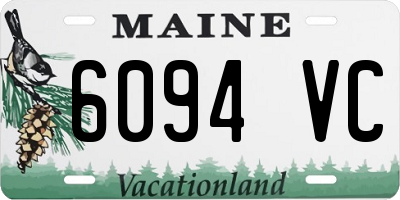 ME license plate 6094VC