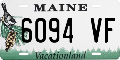 ME license plate 6094VF