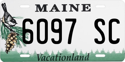 ME license plate 6097SC