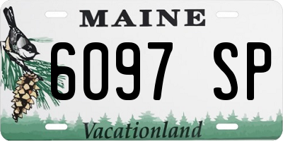 ME license plate 6097SP