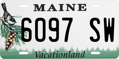 ME license plate 6097SW