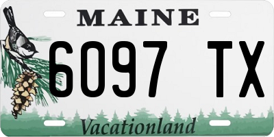 ME license plate 6097TX