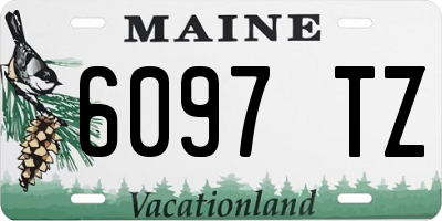 ME license plate 6097TZ