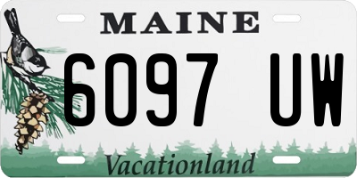 ME license plate 6097UW