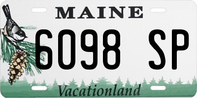 ME license plate 6098SP