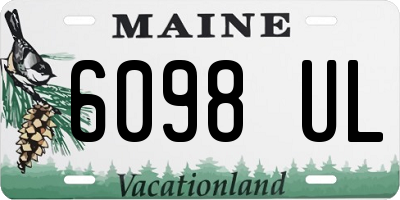 ME license plate 6098UL