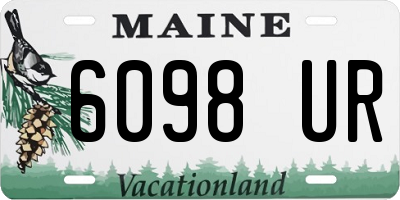ME license plate 6098UR