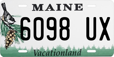 ME license plate 6098UX