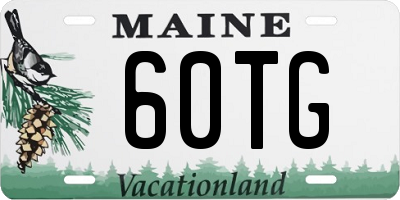 ME license plate 60TG