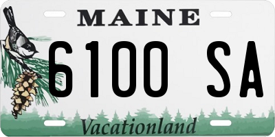 ME license plate 6100SA