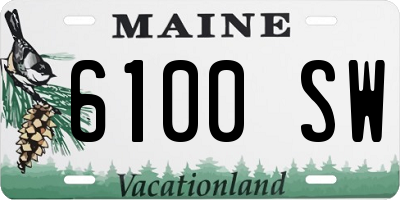 ME license plate 6100SW