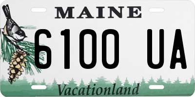 ME license plate 6100UA