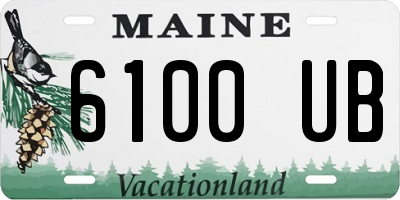 ME license plate 6100UB