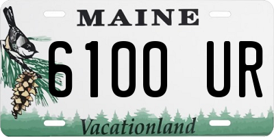 ME license plate 6100UR