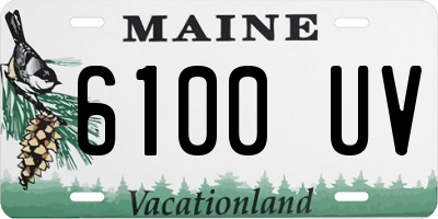 ME license plate 6100UV
