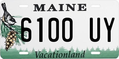 ME license plate 6100UY