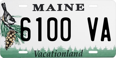 ME license plate 6100VA