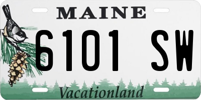 ME license plate 6101SW
