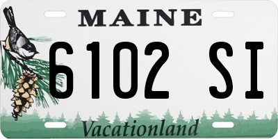 ME license plate 6102SI