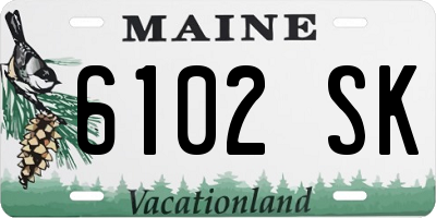 ME license plate 6102SK