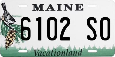ME license plate 6102SO