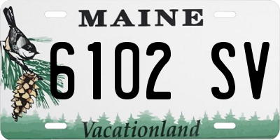 ME license plate 6102SV