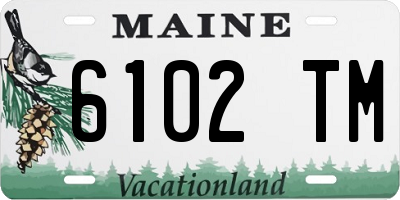 ME license plate 6102TM