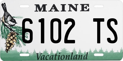 ME license plate 6102TS