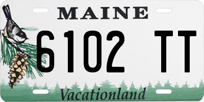 ME license plate 6102TT