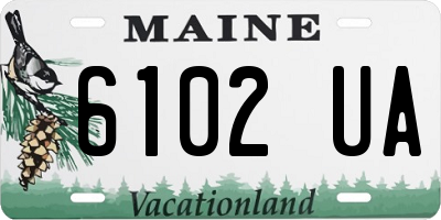 ME license plate 6102UA