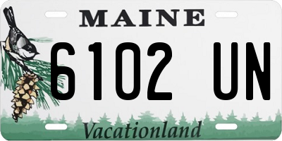 ME license plate 6102UN