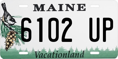 ME license plate 6102UP