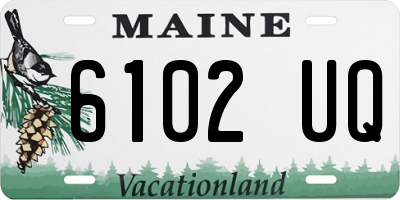 ME license plate 6102UQ