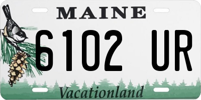 ME license plate 6102UR