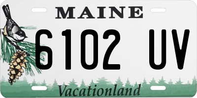 ME license plate 6102UV