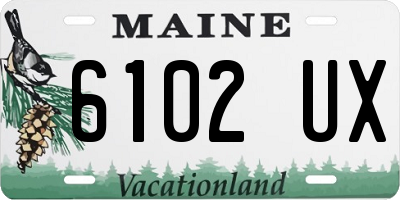 ME license plate 6102UX