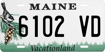 ME license plate 6102VD