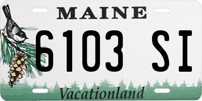 ME license plate 6103SI