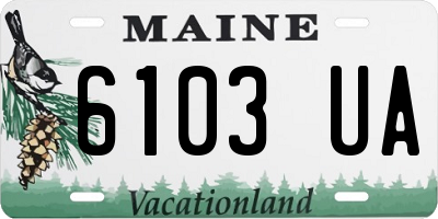 ME license plate 6103UA