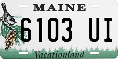 ME license plate 6103UI