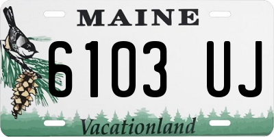 ME license plate 6103UJ