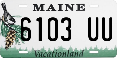 ME license plate 6103UU